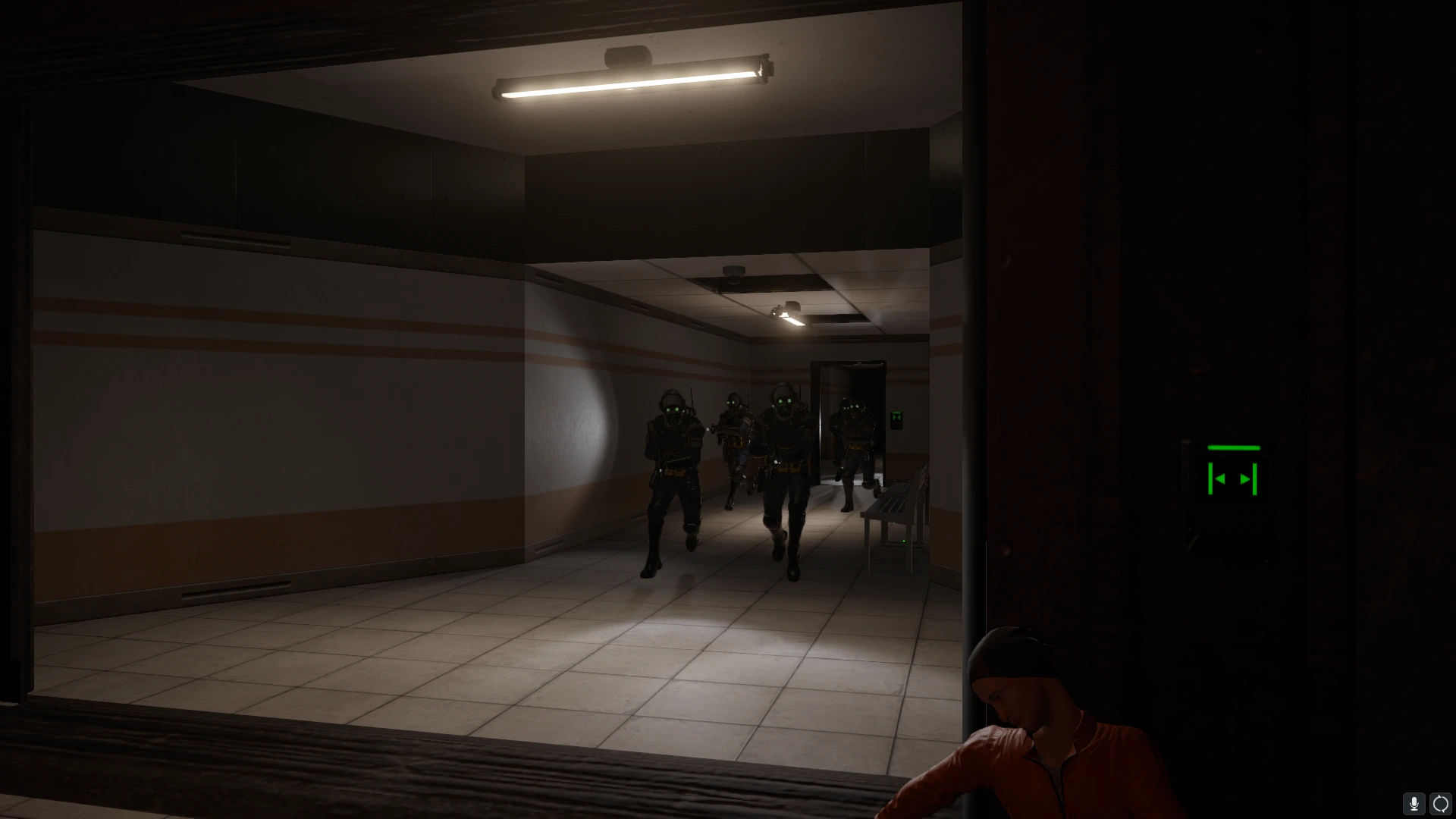Mobile Task Force sweeping a corridor
